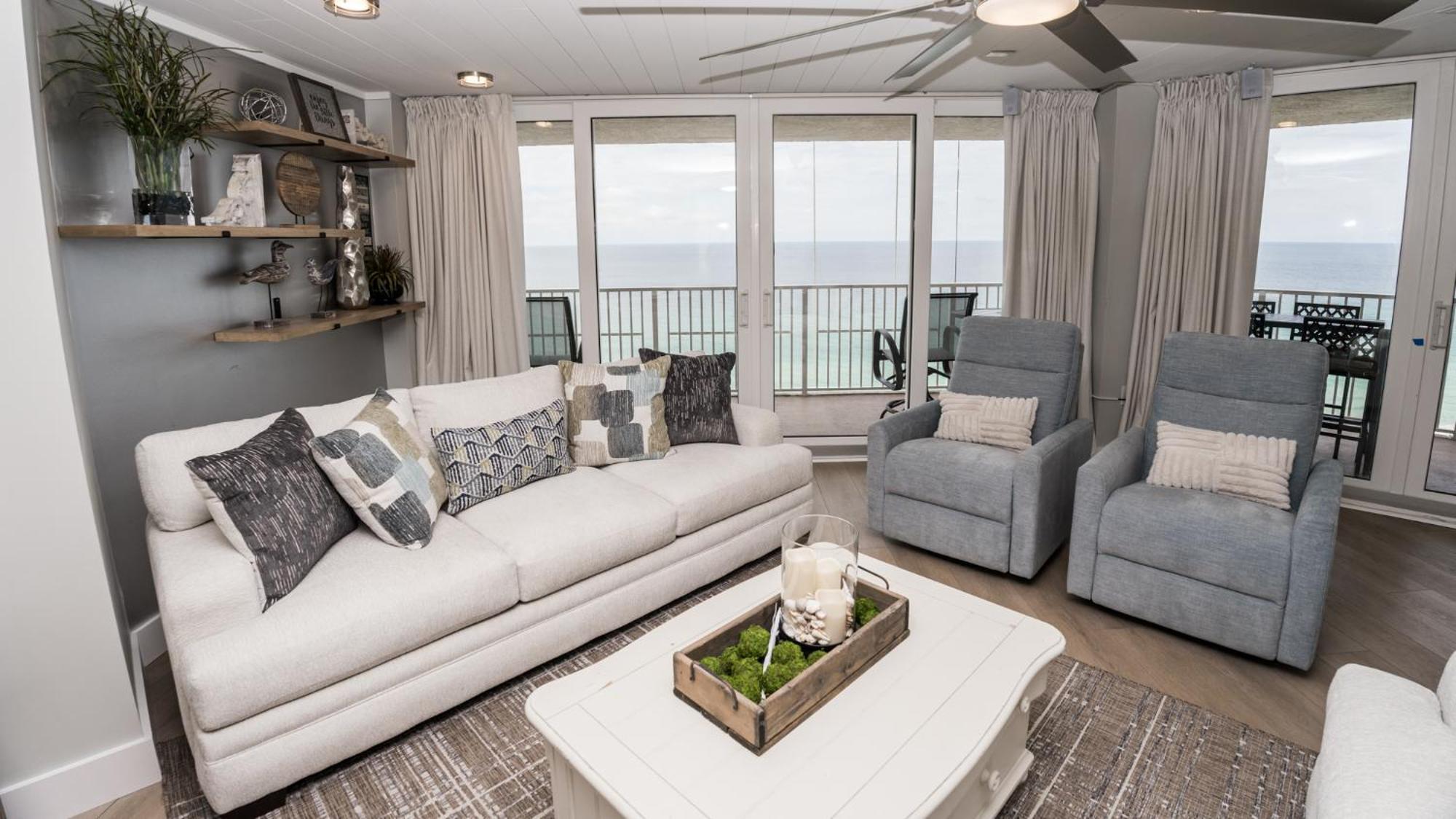 New Rental - 3Br 3Ba Corner Beachfront - 2024 Remodel - 3 Pools, Tiki Hut, Gym, Tennis Panama City Beach Exterior foto