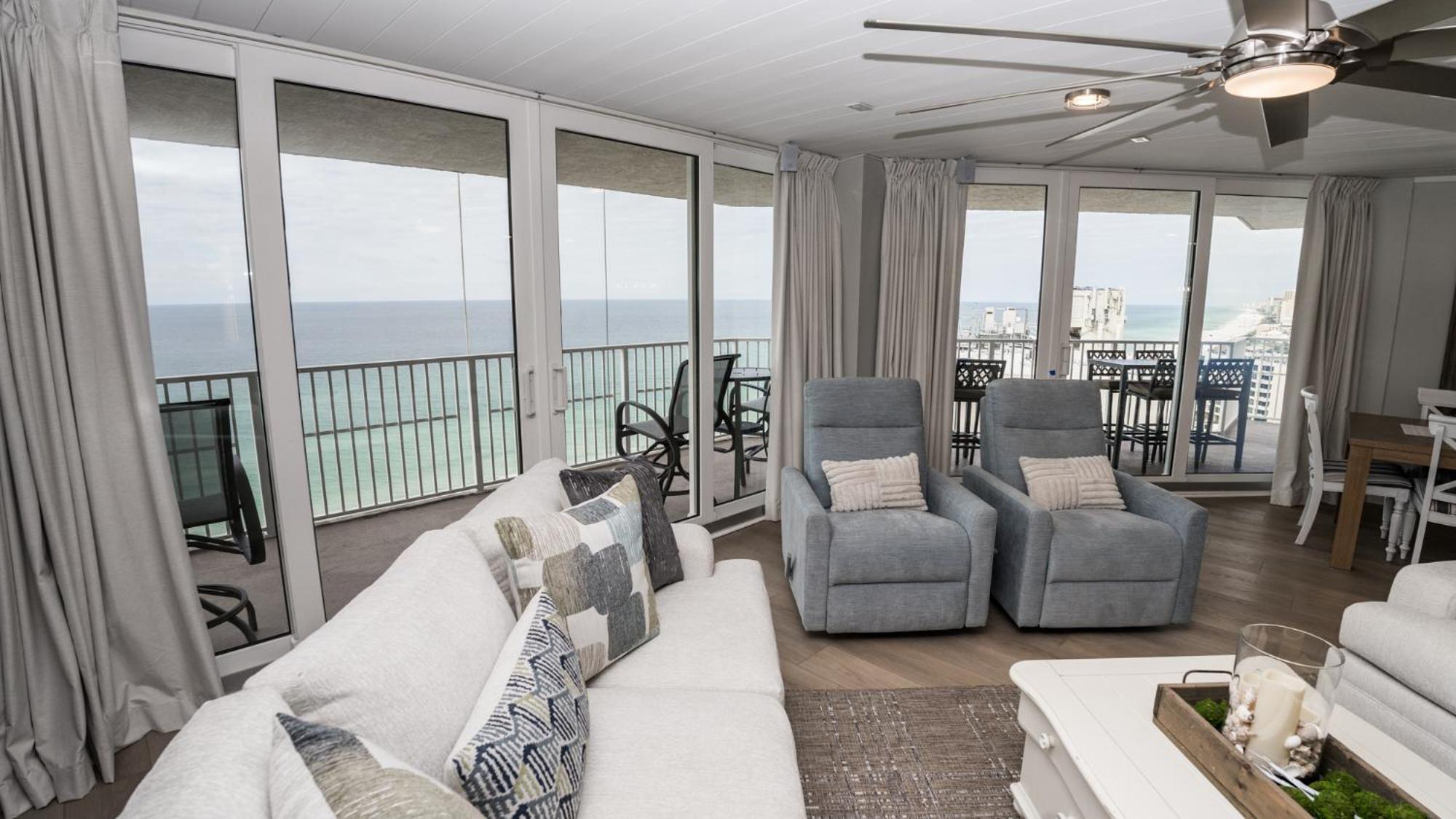 New Rental - 3Br 3Ba Corner Beachfront - 2024 Remodel - 3 Pools, Tiki Hut, Gym, Tennis Panama City Beach Exterior foto