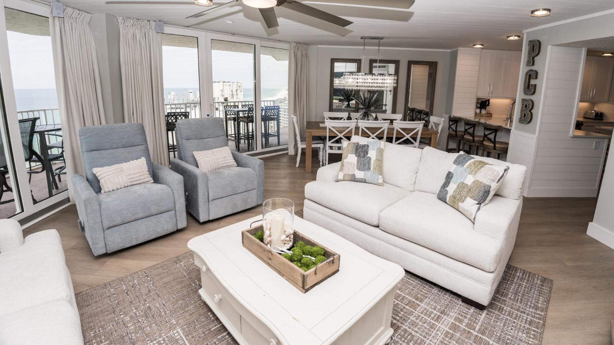 New Rental - 3Br 3Ba Corner Beachfront - 2024 Remodel - 3 Pools, Tiki Hut, Gym, Tennis Panama City Beach Exterior foto