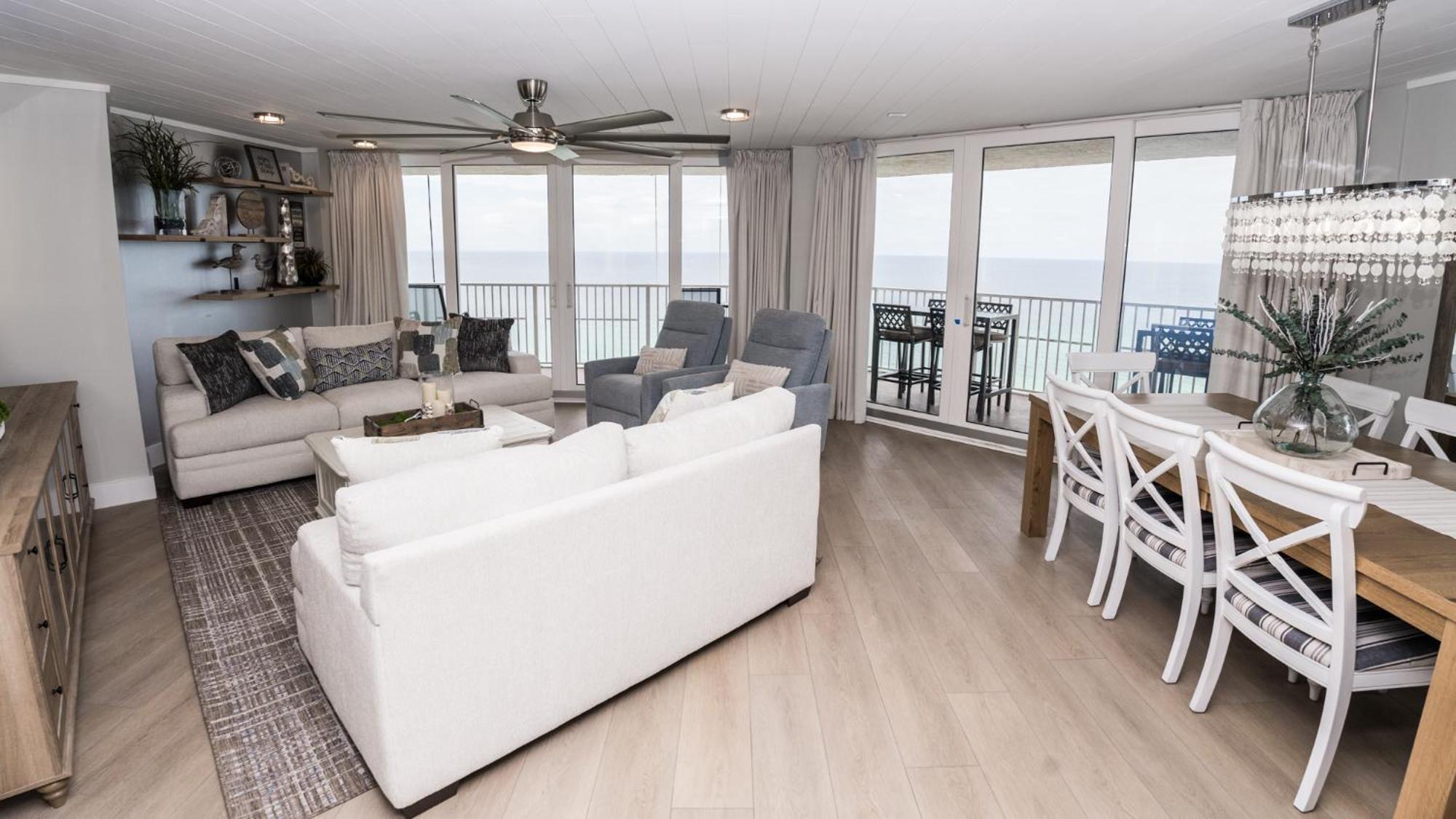 New Rental - 3Br 3Ba Corner Beachfront - 2024 Remodel - 3 Pools, Tiki Hut, Gym, Tennis Panama City Beach Exterior foto